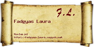 Fadgyas Laura névjegykártya